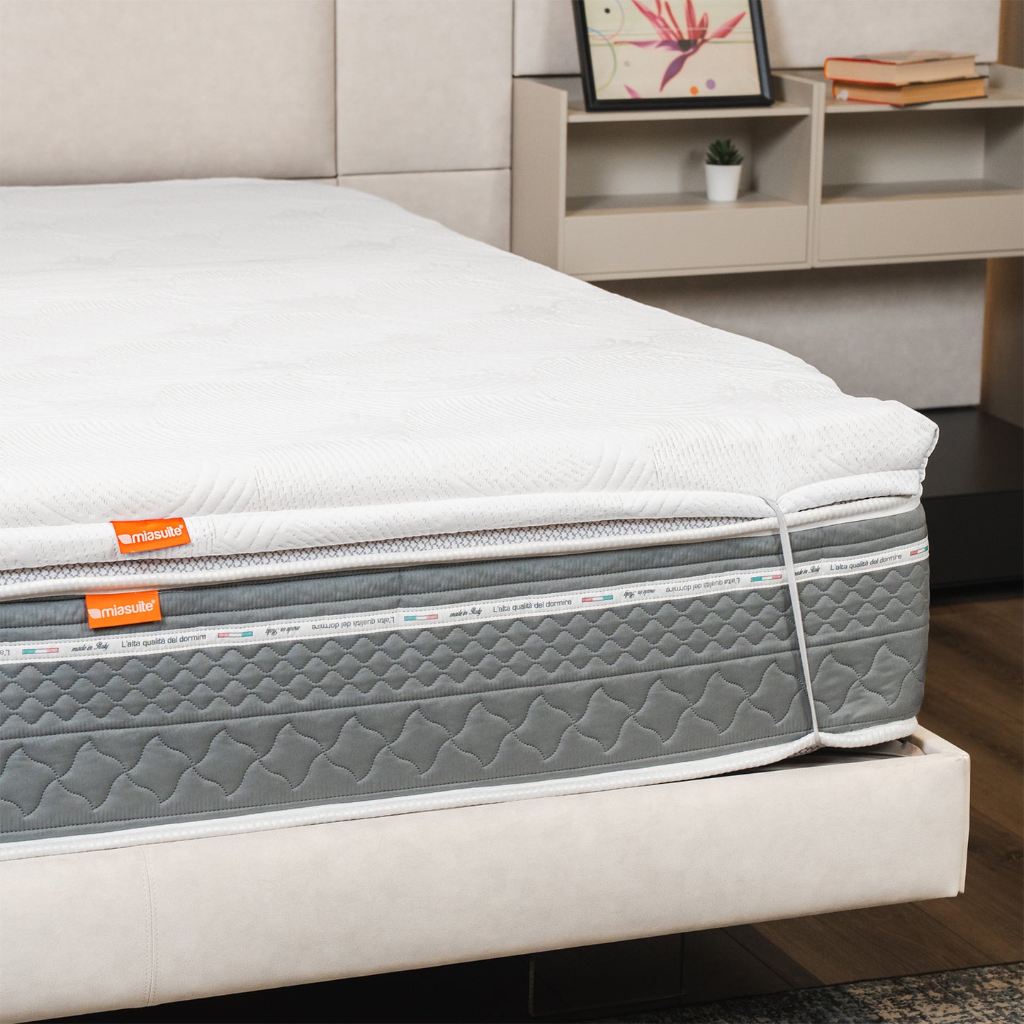 Topper Espuma Viscoelástica - alto 7 cm, con elevación diferenciada, desenfundable| One H7