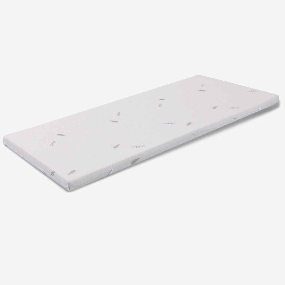 Topper Espuma HR medio firme - alto 3 cm, desenfundable AloeVera