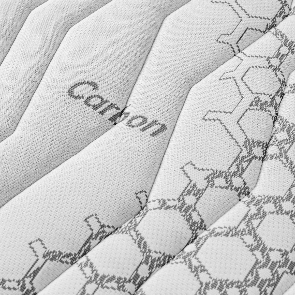 Colchón de Muelles Ensacados y Memory Foam, 25 cm de Altura - Revestimiento Carbon | Zefiro